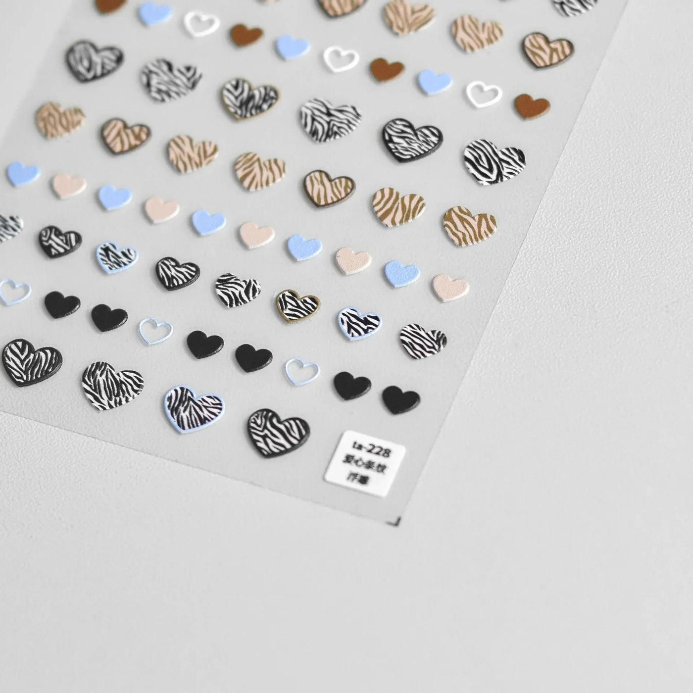 Cat's Eye 5D Gradient European Love Heart Gem Wing Crystal Geometric Colorful Self Adhesive Nail Art Stickers Manicure Decals