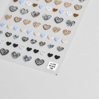 Cat's Eye 5D Gradient European Love Heart Gem Wing Crystal Geometric Colorful Self Adhesive Nail Art Stickers Manicure Decals