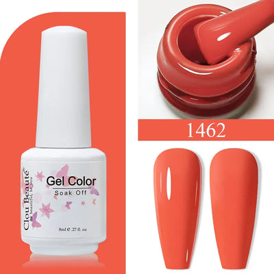 Clou Beaute 8ml Gel Polish Colorful Glitter UV Nail Gel Vernis Semi Permanent Glass Bottle Blue Green White Soak Off Gel Nail