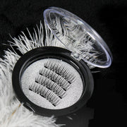 Three Magnet False Eyelashes Handmade Naturally Realistic Quick Paste Reuse 3D Magnetic False Eyelashes