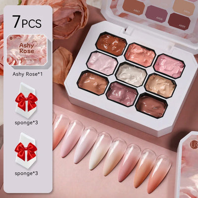 UR SUGAR 9 Colors 4 In 1 Pat Painting Gel Y2K Gradient Blush Color Semi Permanent Soak Off UV&LED Gel Nail Art Creation Salon DI