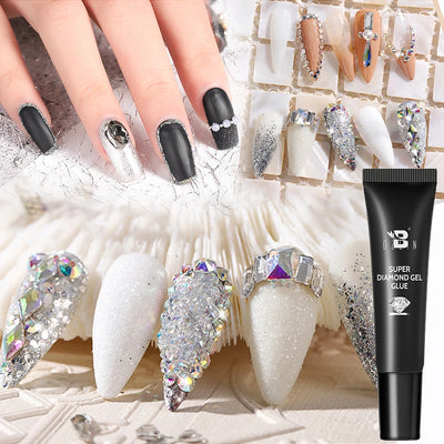 30g Dopamine Sequin Flexible 3D Gel Non Stick Hand Solid Extension Nail Gel Nude Pink White Extension Gel Rhinestone Glue Gel