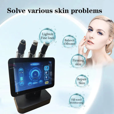 Professional CO2 Oxygen Facial Device Skincare Bubble Machine Hydro Dermabrasion 3 In 1 Facial Electric Massager Skin Cleansing