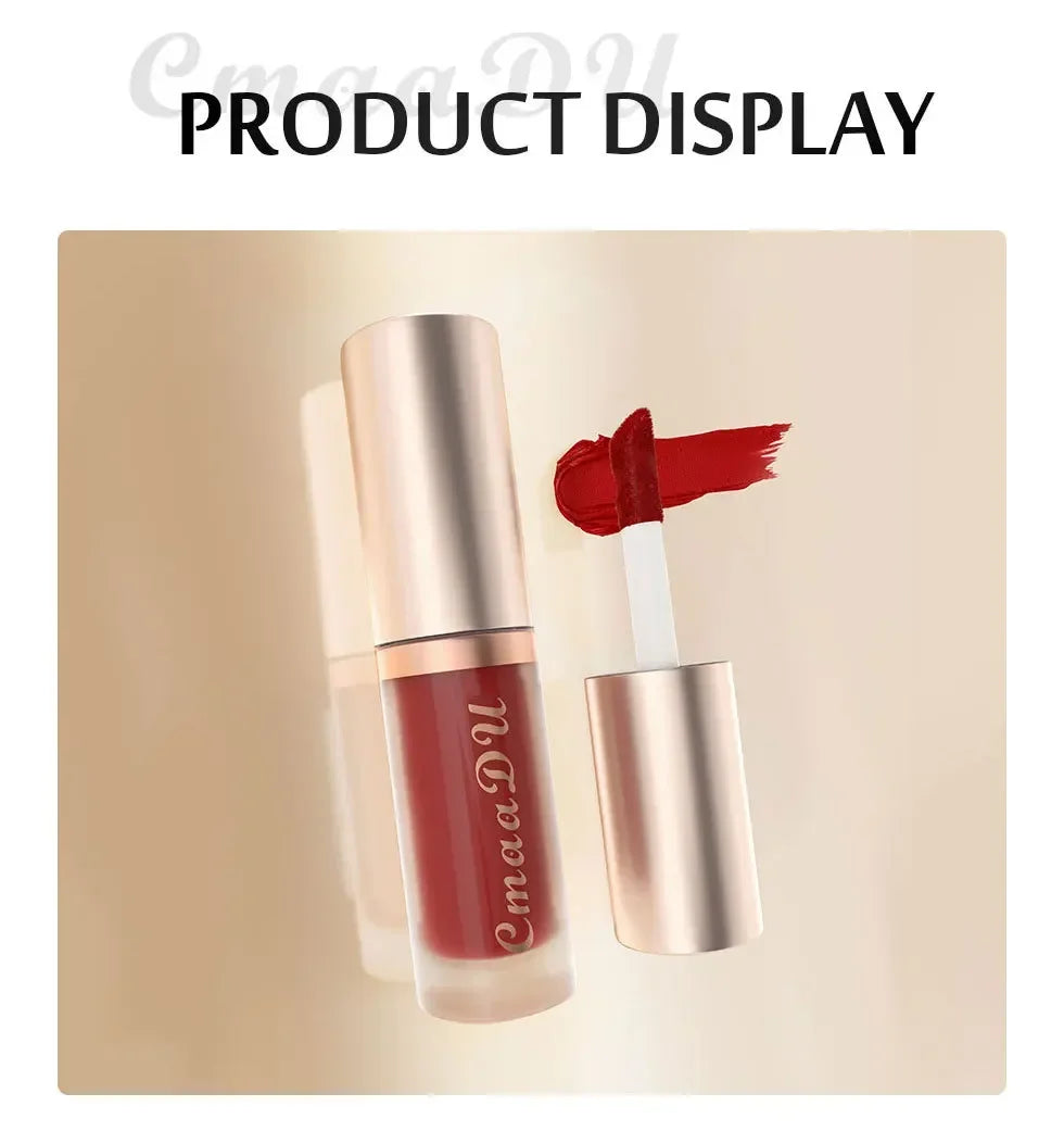 1pcs Waterproof Matte Velvet Lip Glaze Moisturizing Long Lasting Non-stick Cup Not Easy To Fade Lip Gloss Lipstick Makeup