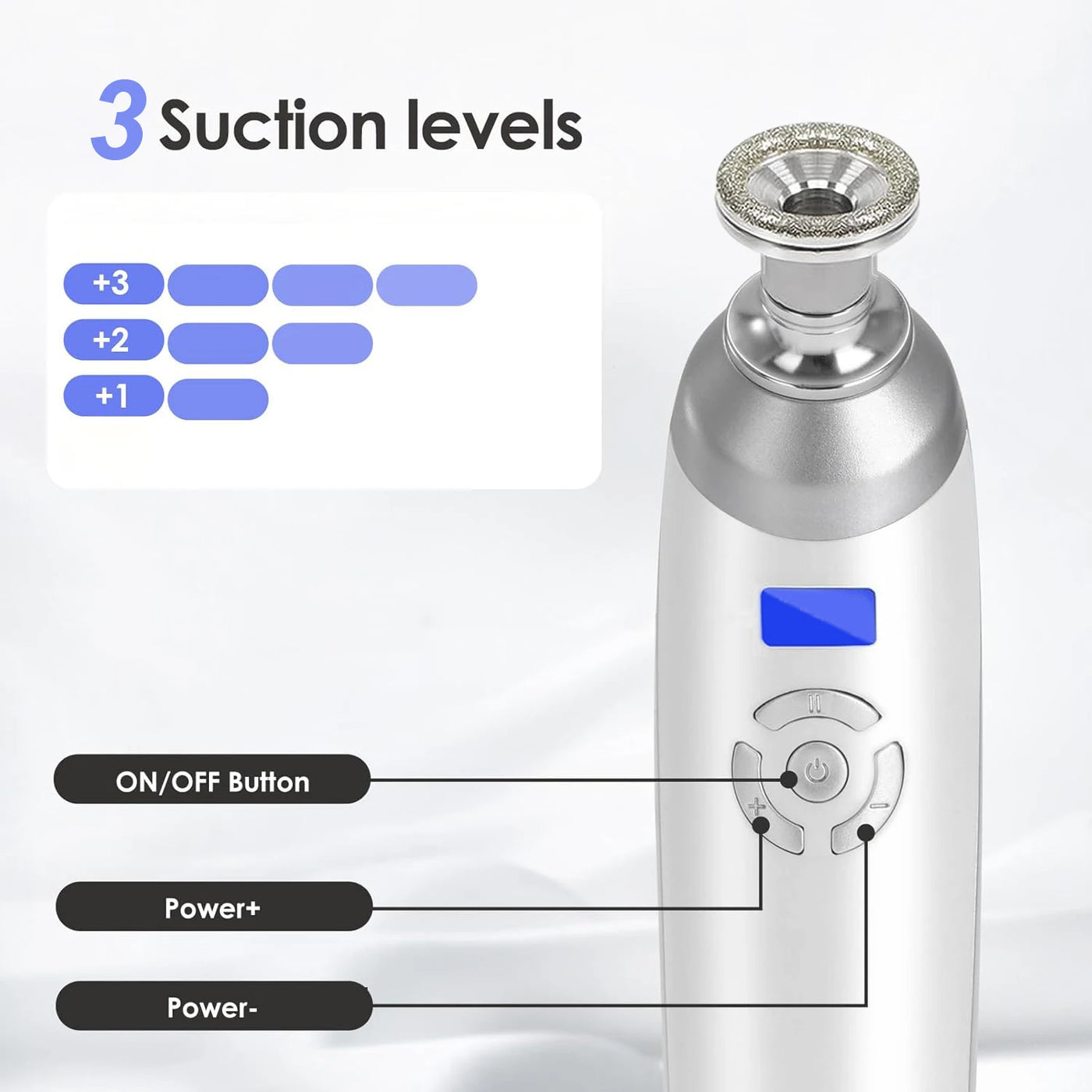 Portable Diamond Microdermabrasion Machine Facial Skin Care Blackhead Removal Beauty Device with Diamond Dermabrasion Tips