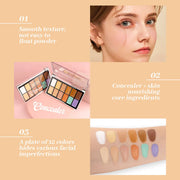 IMAGIC 12-Color Concealer Foundation Cream Covers Acne Marks Dark Circles Full Coverage Suit for All Skin Primer Makeup Cometics