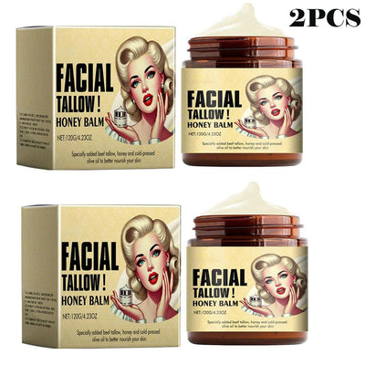 120g Whipped Beef Tallow And Honey Balm Moisturizing Beef Tallow Face Cream Body Lotion Grass Fed Grass Finished Face Cream Care