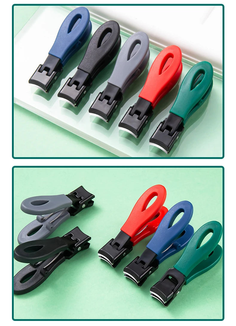 Portable Ultra Sharp Nail Clippers Stainless Steel Wide Jaw Opening Anti Splash Toe Fingernail Trimmers For Woman Man