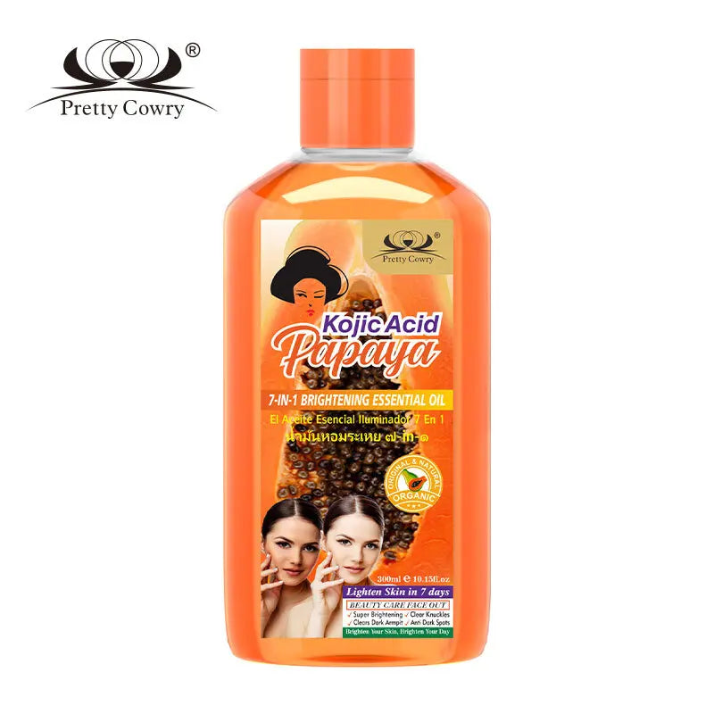 Papaya Kojic Acid Body Oil Deeply nourishes skin moisturizes fades dark spots evens tone absorbs fast enhances natural glow