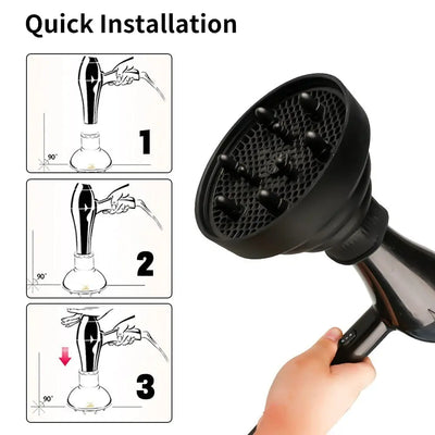 Salon Hair Diffuser Women Curly Hair Dryer Barber Foldable Blow Dryers Silicone Universal Diffuser Barbershop Tools
