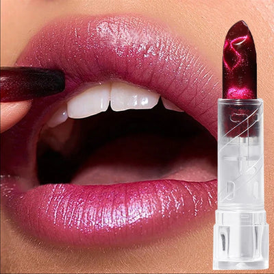 Moisturizing Cat Eye Lipstick Mirror Glitter Metallic Lipstick Diamond Pink Pearl Sparkling Lip Gloss Color Changing Lips Makeup