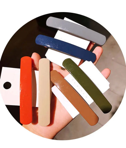 Morandi Color Spring Hair Clip Women Girls Temperament Ponytail Hairpin Korean Colorful Matte Barrettes Hair Styling Accessories