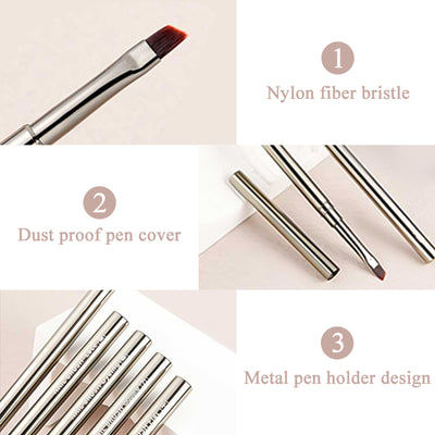 BORN PRETTY Nail Liner Brush DIY Drawing Painting Flower Line Stripes Pen Metal Handle UV Gel Nail Art Brushes Manicure Tool