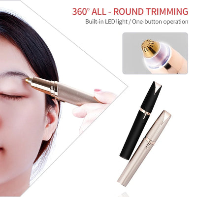 Electric Eyebrow Trimmer Mini Eyebrow Epilator Portable Facial Hair Shaver Lip Hair Nose Hair Removal Razor Women Trimmers