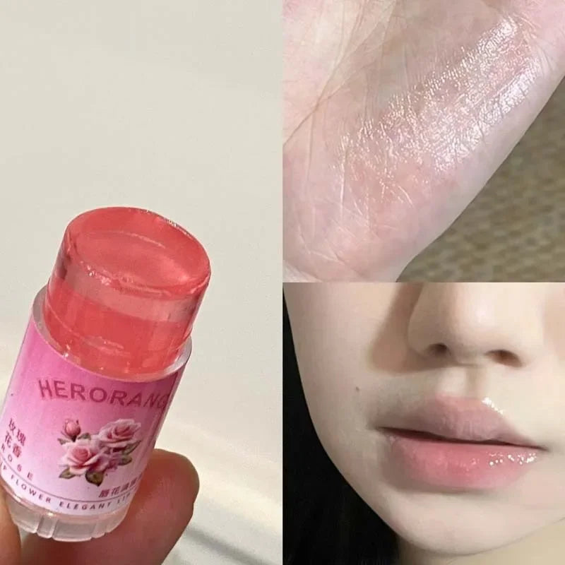 Peach Lychee Fruity Lip Balm Moisturizing Anti-Dry Anti Crack Clear Crystal Lip Balm Lip Care Mini Cute Jelly Lipstick Skin Care