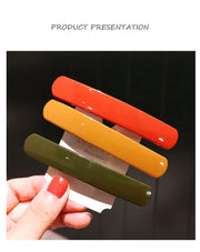 Morandi Color Spring Hair Clip Women Girls Temperament Ponytail Hairpin Korean Colorful Matte Barrettes Hair Styling Accessories