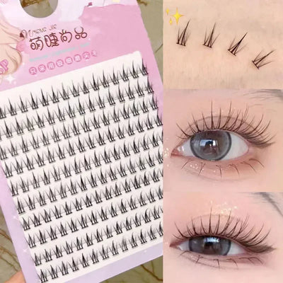 Individual Eyelashes DIY Eyelash Clusters Natural Fake Eyelashes Lash Clusters Manga Lashes Newbie Daily Eyelashes Makeup