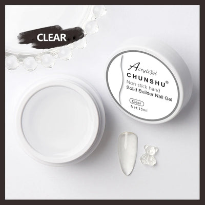 CHUNSHU Solid Jelly Extension Nail Gel Polish 15g Poly Builder Construction Gel For Nails Extend Semi Permanent UV White Varnish