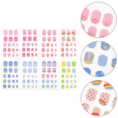 Children Nail Sticker Cartoon Nail Stickers False Waterproof Cute Kids Nail Decal For Girls Nail Salon Home Nails Supply