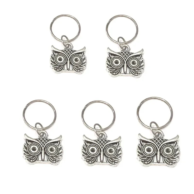 5pcs/bag Hair Braid Bead Butterfly Dreadlock Beads Ring Braiding Hair Sparkly Hair Styling Tool Bohemian Braid Hairs Accessories