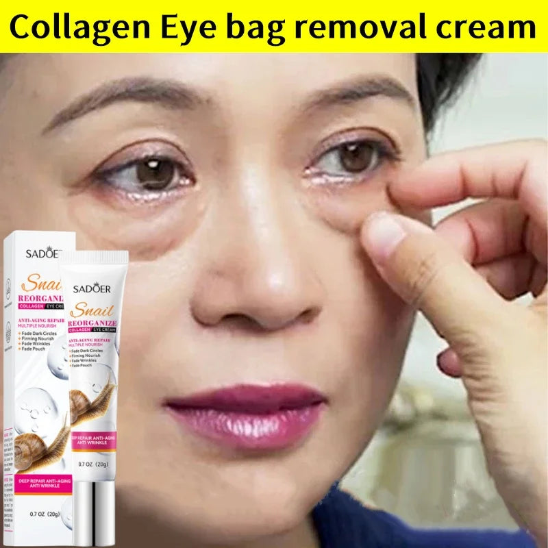 Snail Collagen Eye Cream Anti Dark Circles Remove Eye Bags Moisturizing Firming Nourishing Beauty Eyes Skin Care Products Makeup