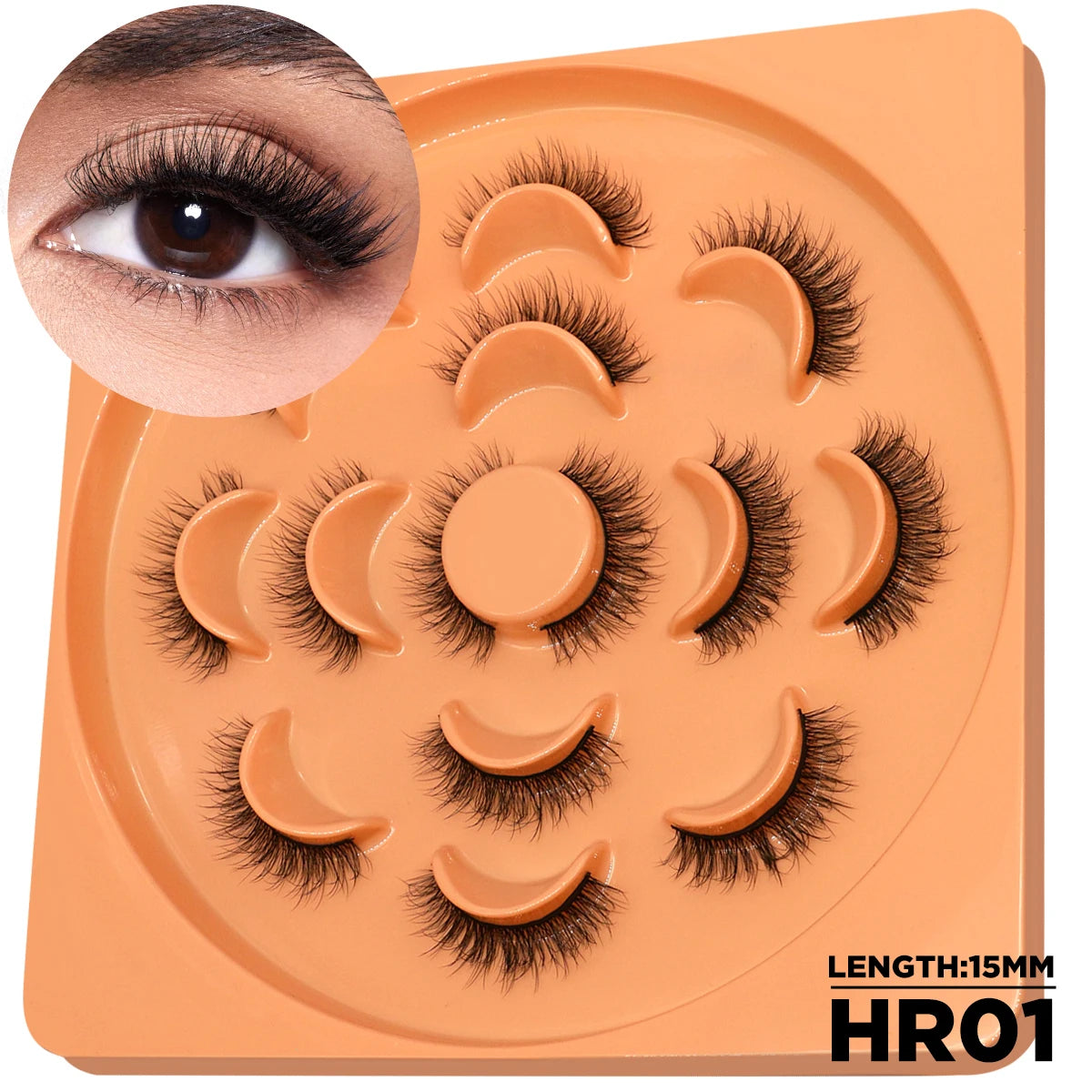 GROINNEYA 3D Fluffy False Eyelashes Look Soft Cat Eye Eyelashes Cosmetics Thick Curled Mink Eyelashes lashes Extension  Makeup
