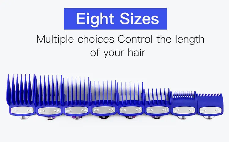 8pcs/set Professional Barber Hair Clipper Guide Combs For Wahl Trimmer Attachment Hair Cutting Limited Comb Salon Haircut Tools