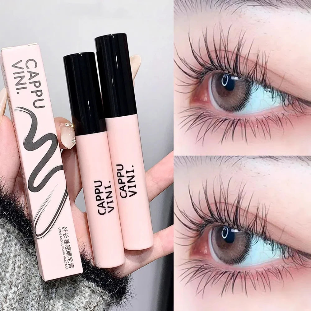 Waterproof Thick Lengthening Mascara 3D Fiber Lashes Black Brown Eyelash Extension Big Brush No Smudging Lasting Eye Cosmetics