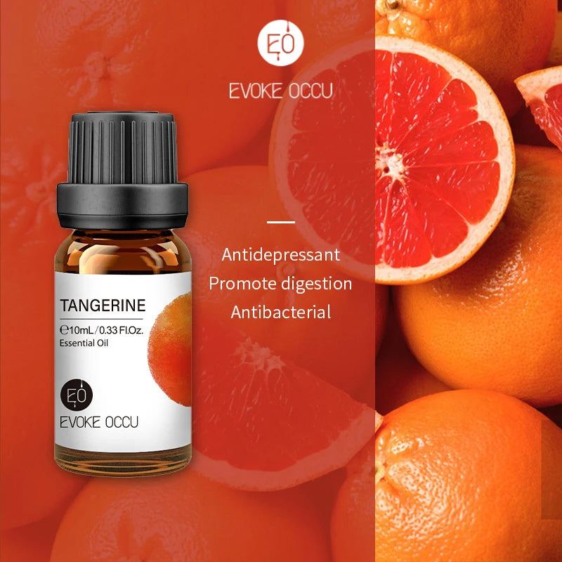 EVOKE OCCU 10mL Essential Oil, Lavender Jasmine Rose Vanilla Pure Natural Oil for Diffuser Humidifier Massage Candle Soap Making