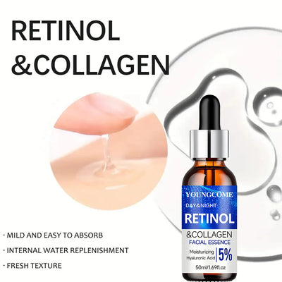Retinol Cream Serum Combo Set Locks In Moisture Repairs Skin Smoothes Wrinkles Increases Elasticity For Younger Healthier Skin