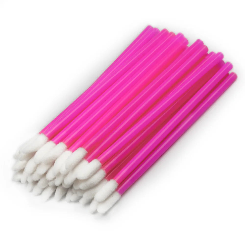 50pcs New Disposable Cosmetic Lip Brushes Lipstick Lip Glossy Wands Pen Cleaner Applicator Eyeshadow Gloss Makeup Brushes Tools