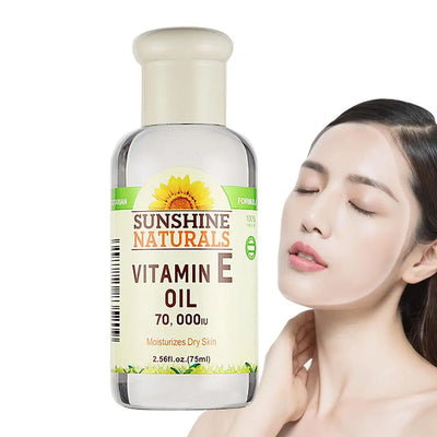75ml Vitamin E Oil Face Serum Oil Shrink Pores Anti Wrinkle Aging Freckle Anti-wrinkle Lightens Dark Spots Repair Face Skin Care