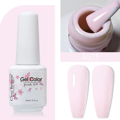 Clou Beaute 8ml Gel Polish Colorful Glitter UV Nail Gel Vernis Semi Permanent Glass Bottle Blue Green White Soak Off Gel Nail