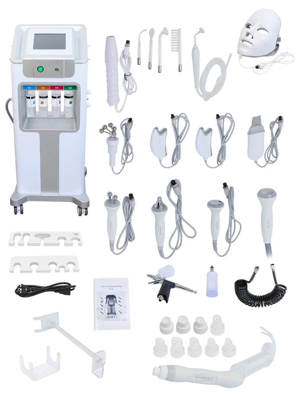 AOKO New 12 IN1 Hydro Dermabrasion Aqua Peeling Ultrasound Facial Care Oxygen Injection Skin Rejuvenation Whiting Beauty Machine