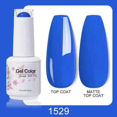 Clou Beaute Nail Gel Polish Kit 15ml Soak Off UVLED Nails Varnish Semi Permanent Nail Art Gels Lacquer Top Base Coat Gel Lacquer
