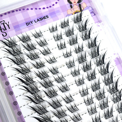 QSTY 32 Rows High Quality Beauty Eyelash Book Eyelash Extension 192-384 PCS Lash Cluster Individual False Eyelashes Clusters