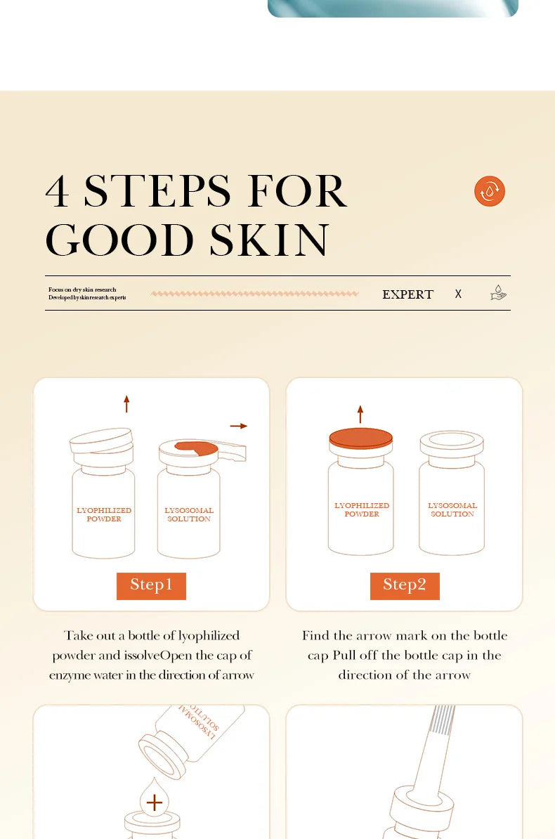 Face Serum Oligopeptide Freeze Dried Powder Nourish Tighten Skin Care Sensitive Repair Smooth Facial Essence Beauty