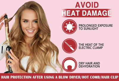 Lockmio 100ml Heat Thermal Protection Spray Moisturize Smooth Protect Hair Repair Damage Frizz Conditioner For Salon Hairstyle