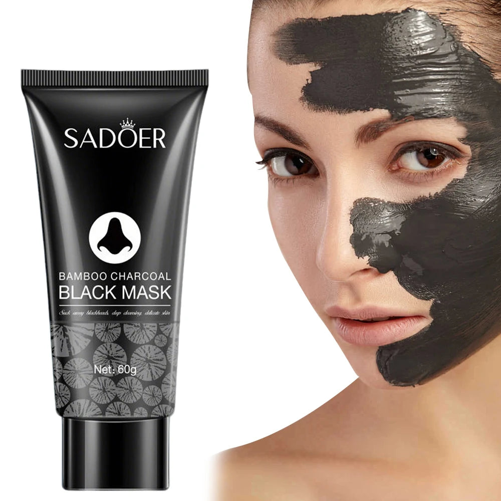 Bamboo Charcoal Nose Blackhead Remover Mask Peel Off Mask Oil-Control Deep Cleansing Shrink Pore Acne Treatment Skin Care