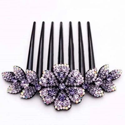 Women Hair Comb Rhinestone Crystal Hair Clips Hairpins Lady Bride Wedding Party Headdress Headwear Elegant Hair Accessories