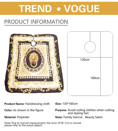Professional Hairdressing Hairdresser Cloth Lion Pattern Gown Barber Waterproof Hairdresser Apron Haircut capes Accessories
