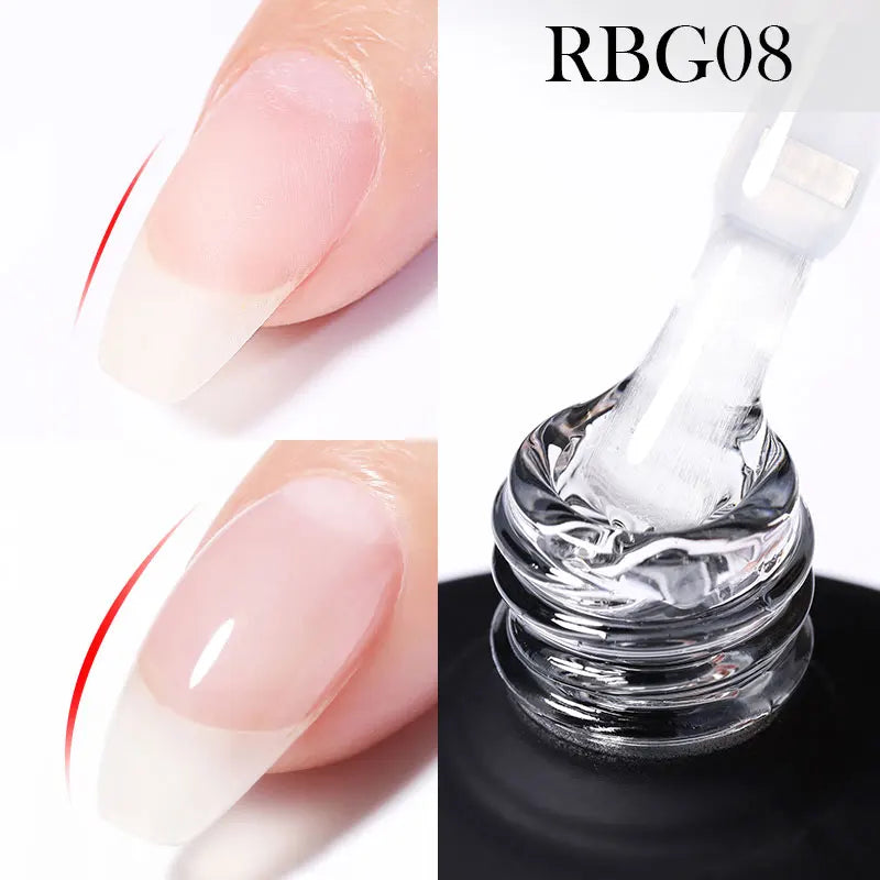 BORN PRETTY 15ML Milky Pink Rubber Base Gel Camouflage Color Coat Jelly White Nude Soak Off Nails Gels Varnish Self-leveling Gel