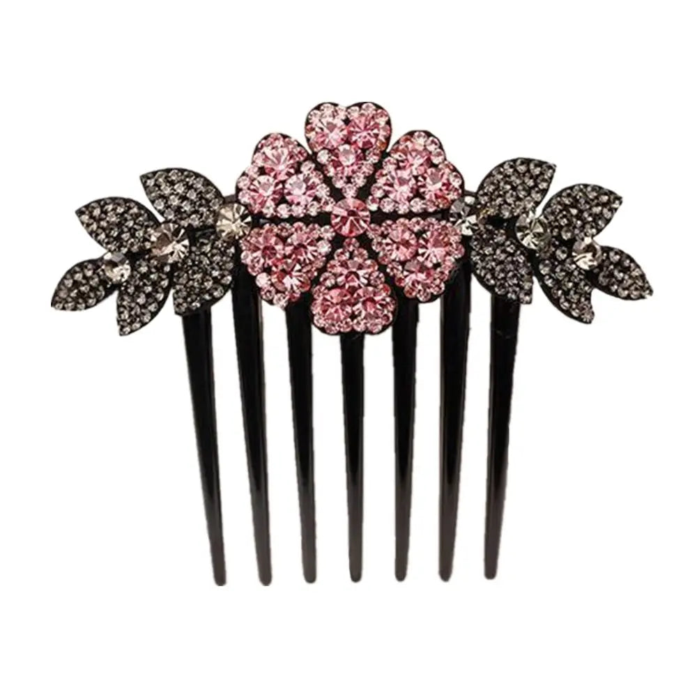 Women Hair Comb Rhinestone Crystal Hair Clips Hairpins Lady Bride Wedding Party Headdress Headwear Elegant Hair Accessories
