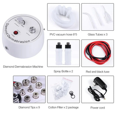 3 in1 Diamond Microdermabrasion Dermabrasion Machine Water Spray Exfoliation Beauty Machine Wrinkle Removal Facial Peeling Tools