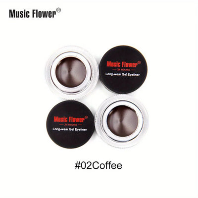 Rich Color Rendering Eyeliner Cream,Smudge Proof Waterproof Easy Coloring Makeup Cosmetic,( Brown, Blue Purple, Green And Black)