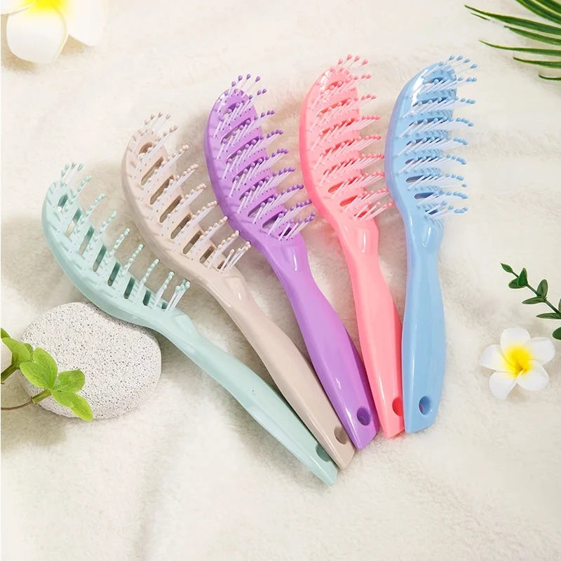 1PCS Small Detangling Wide Teeth Comb Hollow Out Comb for Hair Scalp Massage Anti-static Hairbrush Wet Brush for Salon Hairdress