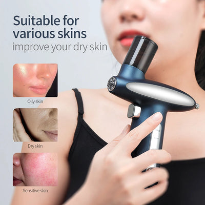 Red/Blue Photon Skin Hydrator Make Up Skin Moisturizing Nano Mist Sprayer Face Steamer Spray Airbrush Water Oxygen Injection