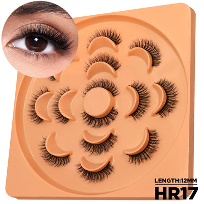 GROINNEYA 3D Fluffy False Eyelashes Look Soft Cat Eye Eyelashes Cosmetics Thick Curled Mink Eyelashes lashes Extension  Makeup