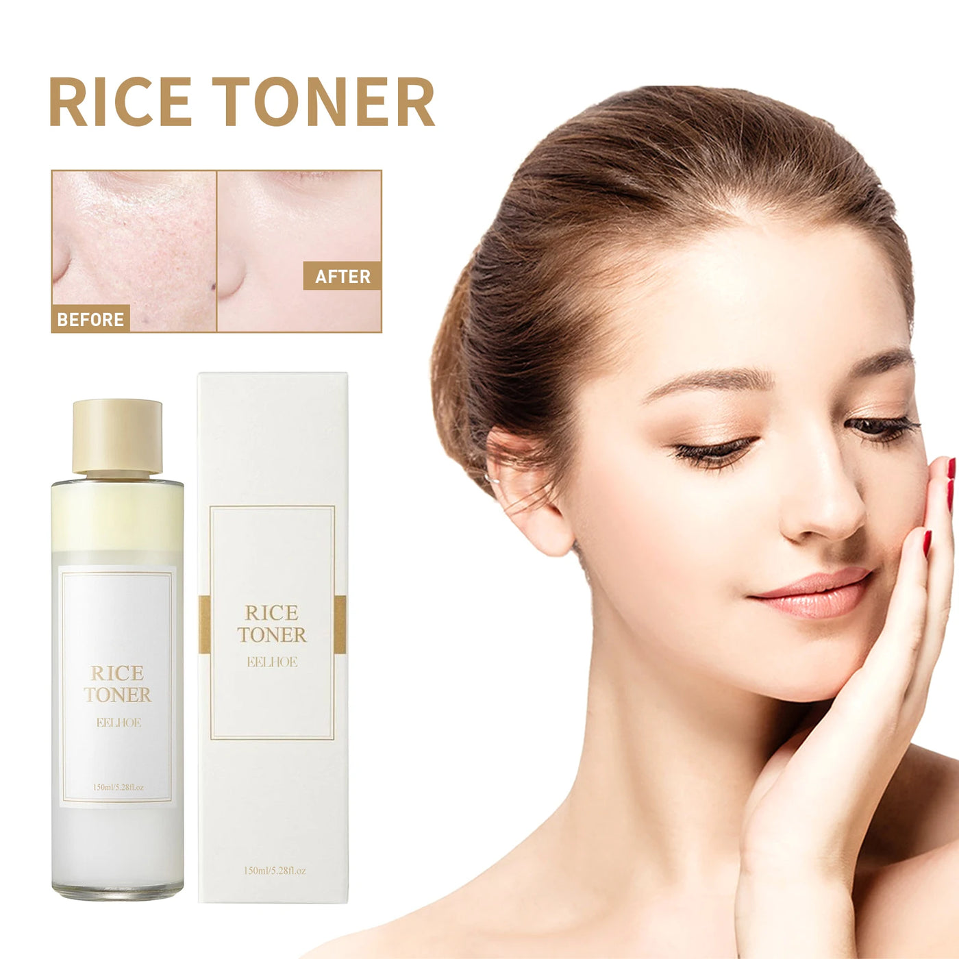 Rice Moisturizing Toner Repairs Damaged Skin Firms Tighter Skin Softens Lines And Wrinkles Shrinks Pores And Brightens Skin Tone