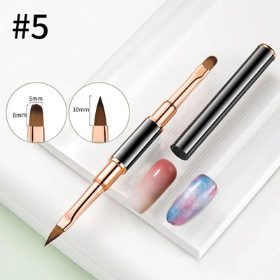 BORN PRETTY Nail Liner Brush DIY Drawing Painting Flower Line Stripes Pen Metal Handle UV Gel Nail Art Brushes Manicure Tool